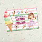 3D Gift Tag - Icecream Girl