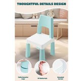 OPlus Learning Chair for Kids - Pastel Blue and White