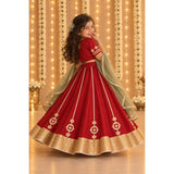 Ruby gota embroidered lehnga