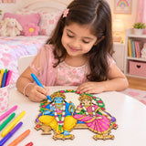 DIY Colouring Wooden Lord Ram and Sita Activity Kit