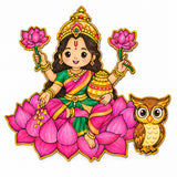 DIY Colouring Wooden Goddess Lakshmi Activity Kit