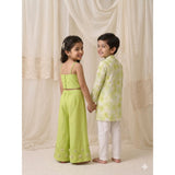 3D flower Spaghetti Top & Flared Pant set