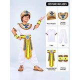White Egyptian Pharaoh Prince, Kids Halloween Costume Fancy Dress Up