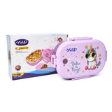 Youp Stainless Steel Purple Color Unicorn Theme Kids Lunch Box Break Time - 700 ml