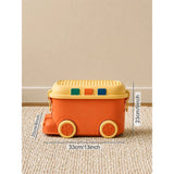 Orange Cartoon Toy Bus-Shaped Kids Mini Toys/Cars Storage Box