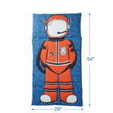 Astronaut Kids Seeping Bag — Hand-Quilted Cotton Space Sleeping Bag for Boys