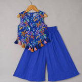 Girls Palazzo Set- Midnight Garden