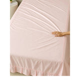 4 pcs Little Girl Theme Luxe Embroidered & 3D hanging collection of Single bed comforter, 1 flat bedsheet, 2 pillow covers entire Bedding Set for Single Size Bed.