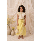 Floral Top & Lace Emb. Skirt set