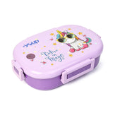 Youp Stainless Steel Purple Color Unicorn Theme Kids Lunch Box Break Time - 700 ml