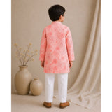 Floral peach printed Kurta Set