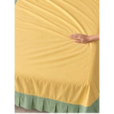 4 pcs Olive Sports Goal theme, Luxe Embroidered collection of Double Bed Comforter, flat bedsheet, 2 pillow covers Bedding Set for King Size Bed.