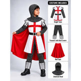 Medieval Crusader Knight Boys, Kids Halloween Costume Fancy Dress Up