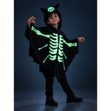 Luminous Ghost Bat cape style Cloak, Kids Halloween Costume Fancy Dress Up