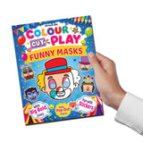 Colour Cut Play :  Funny Masks- A Creative Sticker Activity Book for Kids Ages 4–8