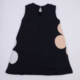 Navy Floral pom pom Dress