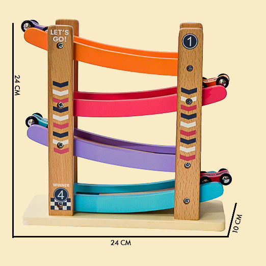 Speedy Wheels Wooden Car Race Toy