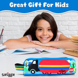 Smiggle Round About Teeny Tiny Pencil Case Medium Blue