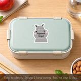 Fancy Shape Sticker - Happy Hippo
