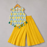 Girls Palazzo Set- Colorful Ikkat