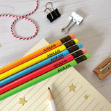 Personalised Name Pencils - Pack of 10