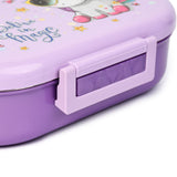 Youp Stainless Steel Purple Color Unicorn Theme Kids Lunch Box Break Time - 700 ml