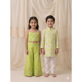 Floral lime printed Kurta Set