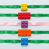 Lego Handmade Crayon Rakhi Set of 5 - Reusable Raksha Bandhan Rakhi for Kids