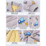 Grey Dumper Quilted Bomber Winter Jacket for Kids