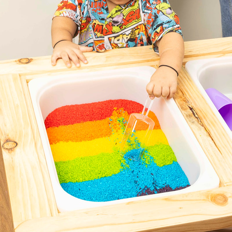 Rainbow Rice Mini Kit - Sensory Rice – Popup Kids