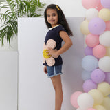 Navy Floral pom pom Top