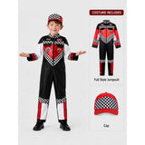 Speed Racing Car Rider costume,Kids Halloween Costume Fancy Dress Up