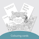 Bump to Baby Positive Journey Cards for Mom-to-Be | 21 Pregnancy Affirmation & Mindfulness Cards | 16 Uplifting Affirmations + 5 Calming Coloring Cards
