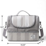 Timeless Stripes Personalized Kids Picnic Tiffin Bag - Candy Stripe