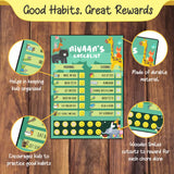 Daily Reward Chart Personalised - Wild adventures
