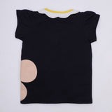 Navy Floral pom pom Top