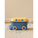 Blue Cartoon Toy Bus-Shaped Kids Mini Toys/Cars Storage Box
