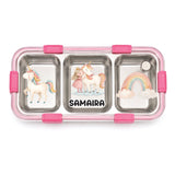 3 Compartment Meal Time Bento Lunch Box - Unicorn & Princess