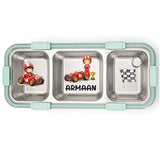 3 Compartment Meal Time Bento Lunch Box - Racing Car Boy