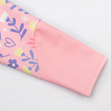 3pcs Pink Flower Power Matching Top,leggings & Jacket style Swimwear set for Pre Teens & Teens.