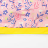 3pcs Pink Flower Power Matching Top,leggings & Jacket style Swimwear set for Pre Teens & Teens.