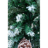 Swen 4 feet Balsam Christmas Tree with Light Frosting and Large Pine Cones