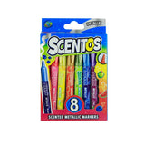 Scentos Scented Metallic Markers Pack of 8