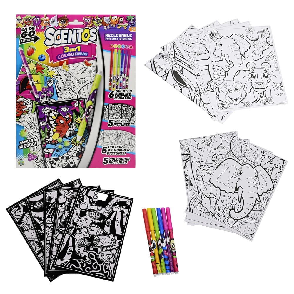 Scentos On The Go 3 in 1 Colouring