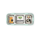 3 Compartment Meal Time Bento Lunch Box - Padel Animals