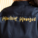 Mischief Managed Embroidered Shirt - Black
