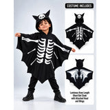 Luminous Ghost Bat cape style Cloak, Kids Halloween Costume Fancy Dress Up