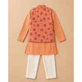 Fushia printed bundi set
