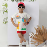 White Abstract design T-SHIRT