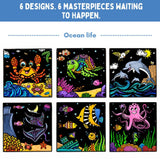 PepPlay Velvet Coloring Cards (Ocean)